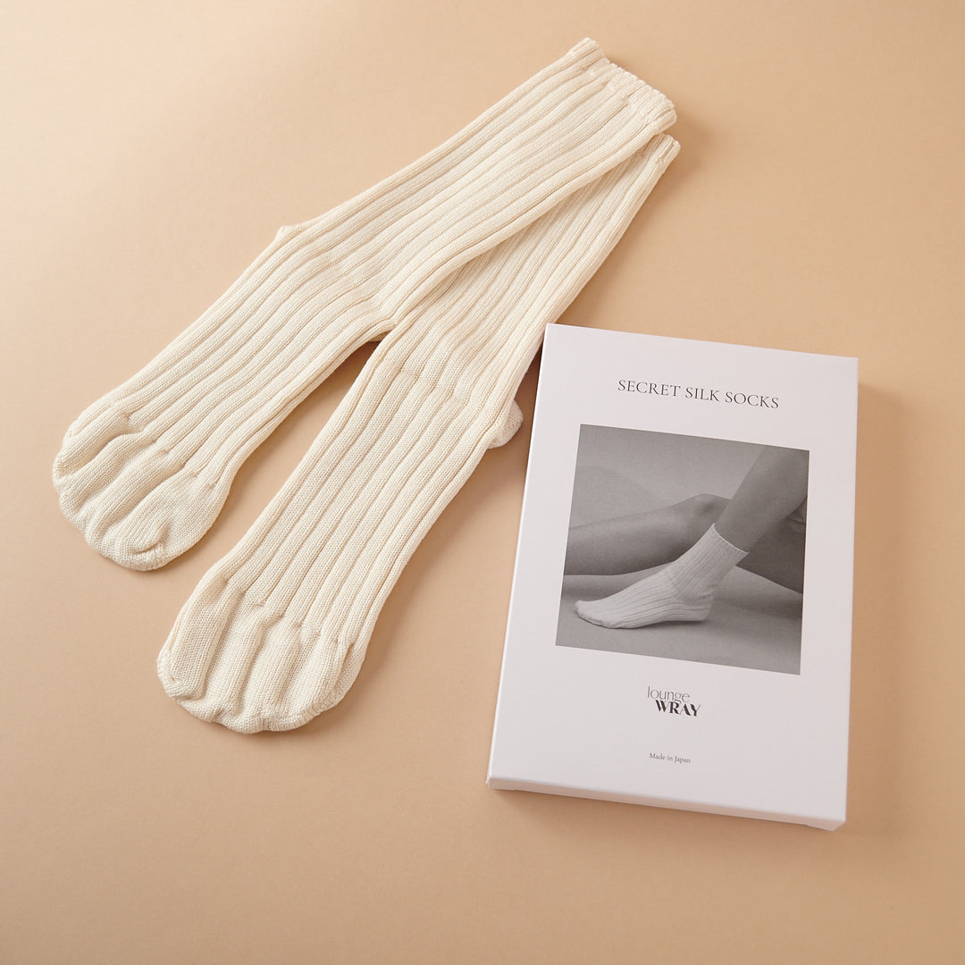 WRAY シークレットシルクソックス ホワイト F