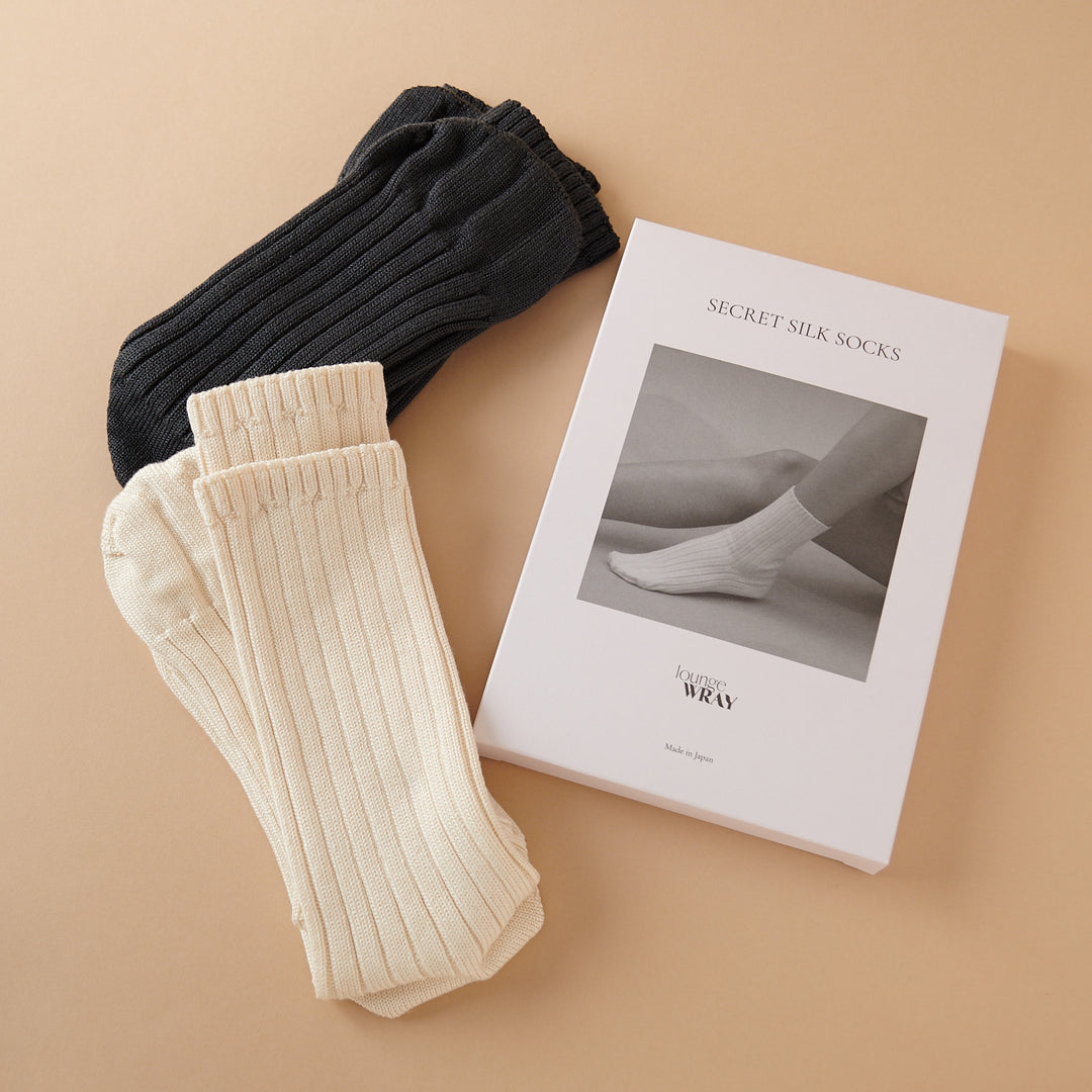 WRAY シークレットシルクソックス チャコール F