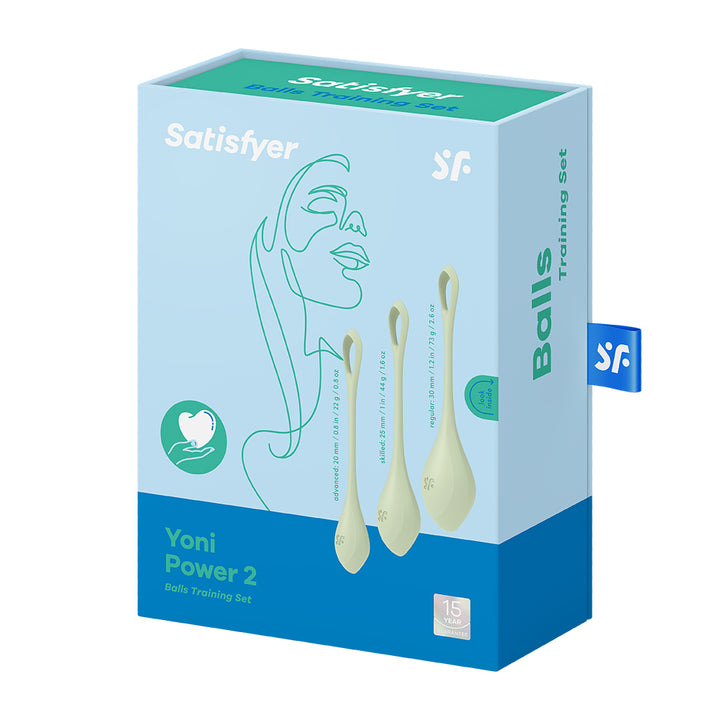 膣トレ 膣トレボールセット Satisfyer Yoni Power 2 light green(ヨニパワー2ライトグリーン)