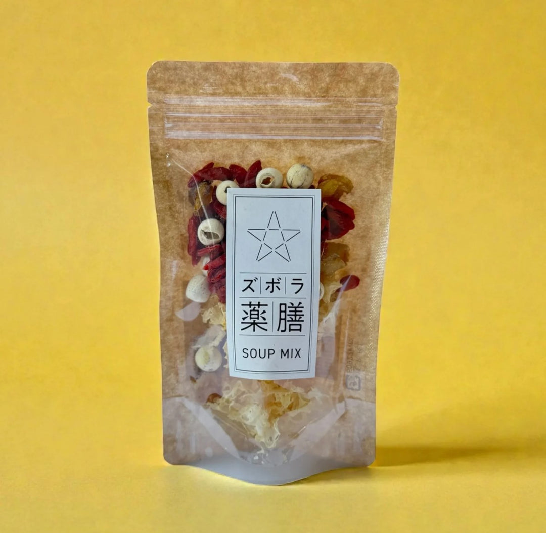 ９/５(日)13:00- 秋の始まりを潤す薬膳 -梨と白きくらげのコンポート編-  ズボラ養生　SOUP MIX　happy dream（ハッピードリーム）(￥1,296）のお土産付き